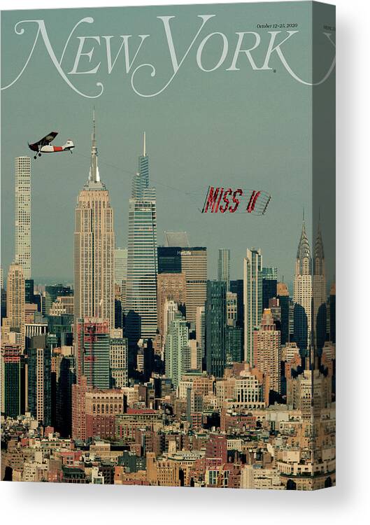New York City Canvas Print featuring the photograph Miss U by Alexei Hay