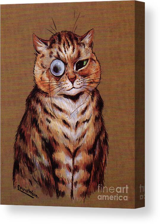 Monocled Cat Print Louis Wain Cat Art Canvas Print / Canvas Art by Kithara  Studio - Pixels Canvas Prints