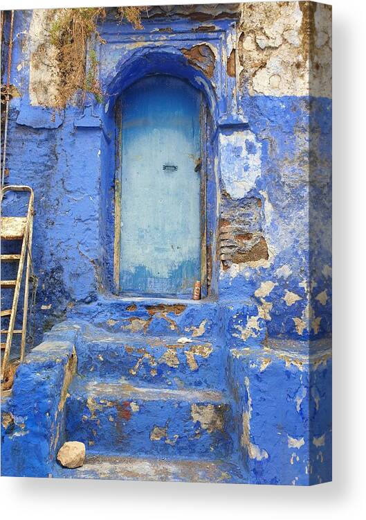 Morocco Canvas Print featuring the photograph Moroccan Door by Andrea Whitaker