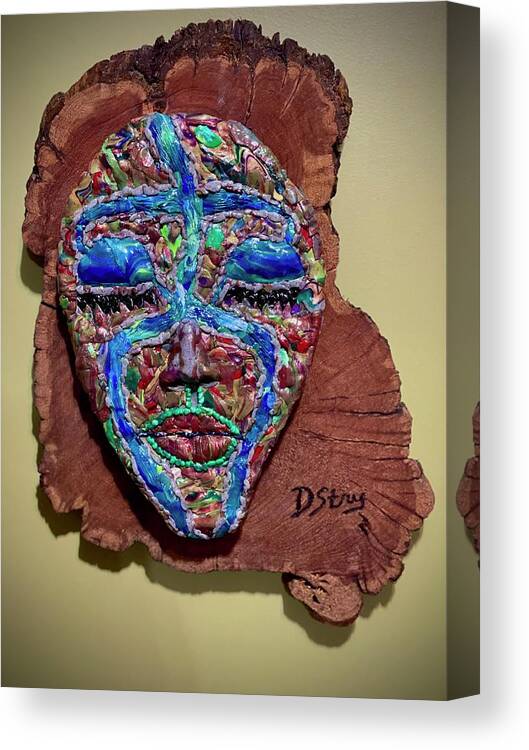 Polymer Clay Canvas Print featuring the mixed media Mother Nature by Deborah Stanley