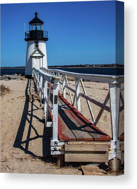 Nantucket Canvas Print featuring the photograph Nantucket lighthouse at Brant point by Jeff Folger