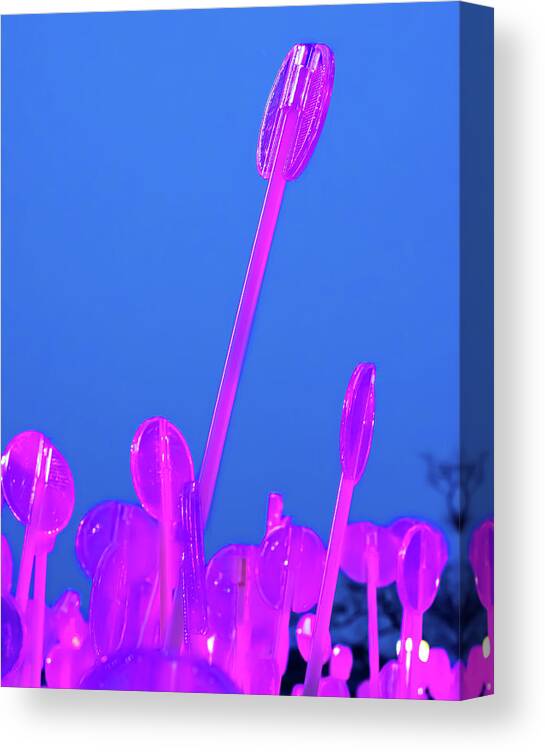  Canvas Print featuring the photograph Neon Rising by Rick Nelson