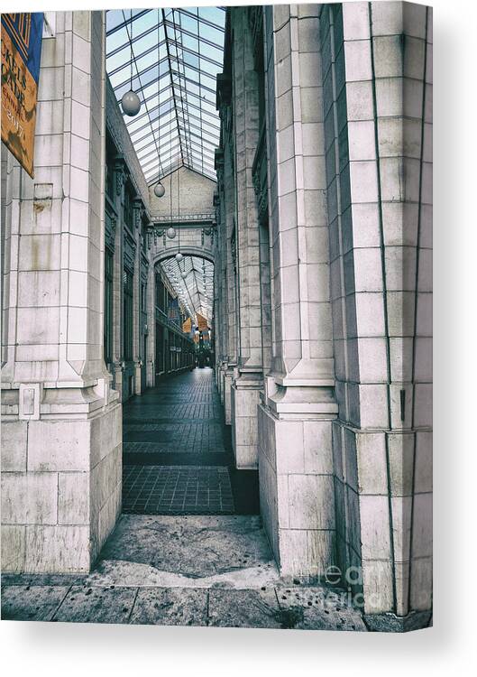 Ann Arbor Canvas Print featuring the photograph Nichols Arcade by Phil Perkins