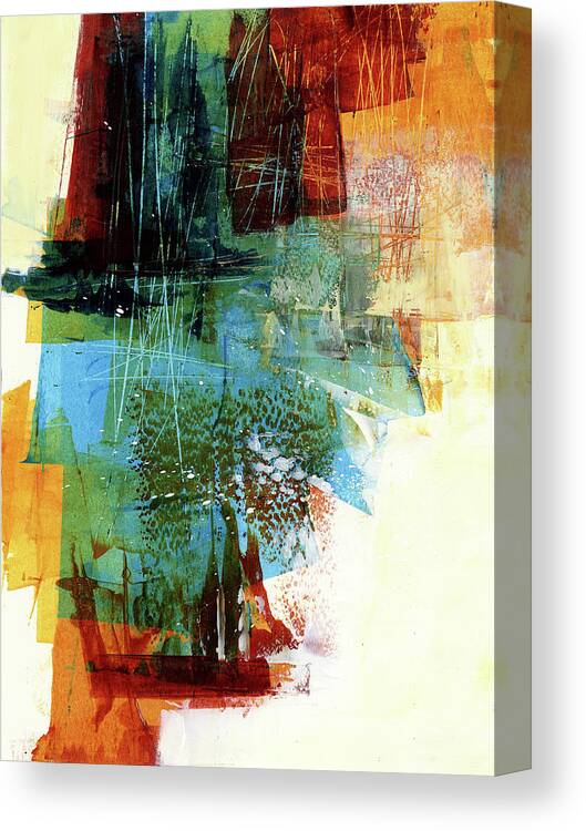 Abstract Art Canvas Print featuring the painting No One Knows #2 by Jane Davies