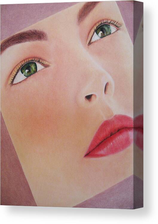 Woman Canvas Print featuring the painting Part Of You 1 by Lynet McDonald
