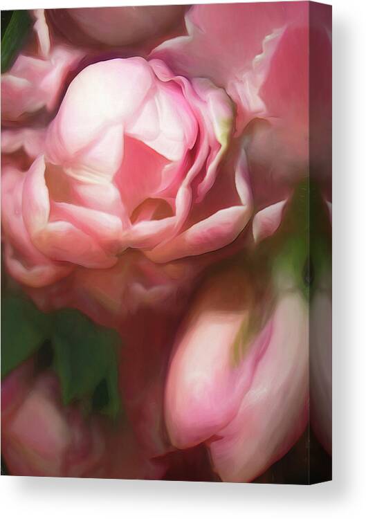 Spring Canvas Print featuring the mixed media Pearly Pink by Lynda Lehmann