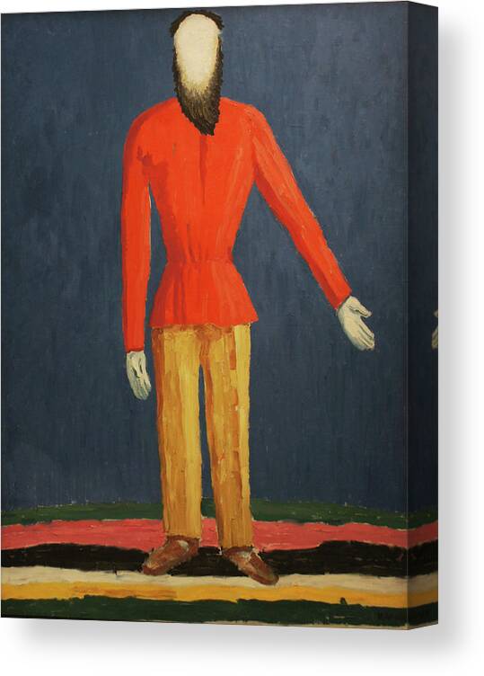 Kazimir Malevich Canvas Print featuring the painting Peasant by Kazimir Malevich