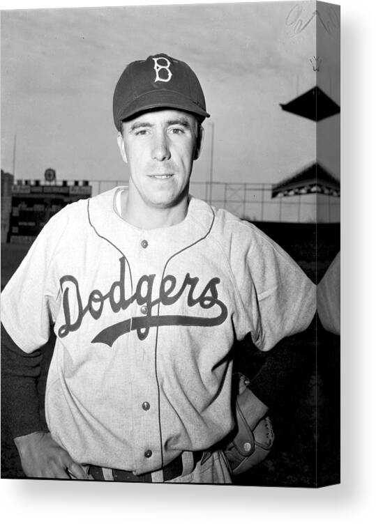 People Canvas Print featuring the photograph Pee Wee Reese by Kidwiler Collection