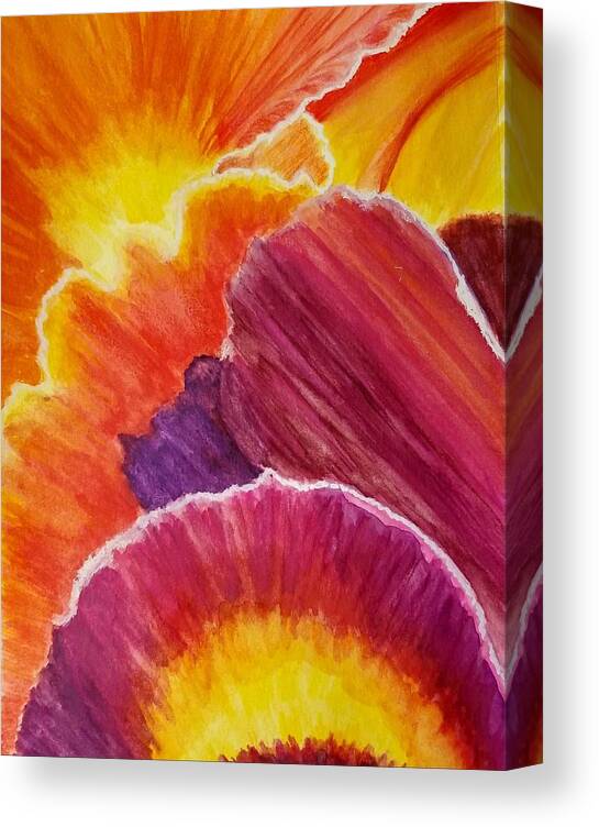 Bright Canvas Print featuring the painting Petals by Monica Habib