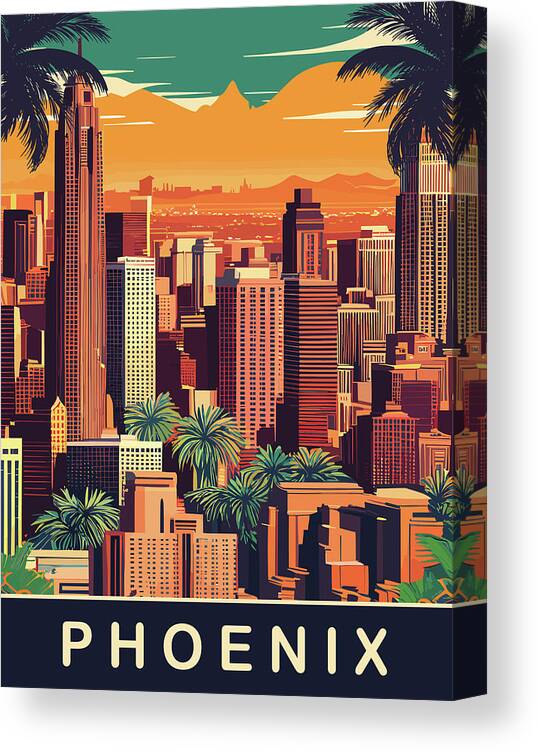 Phoenix Canvas Print featuring the digital art Phoenix by Long Shot