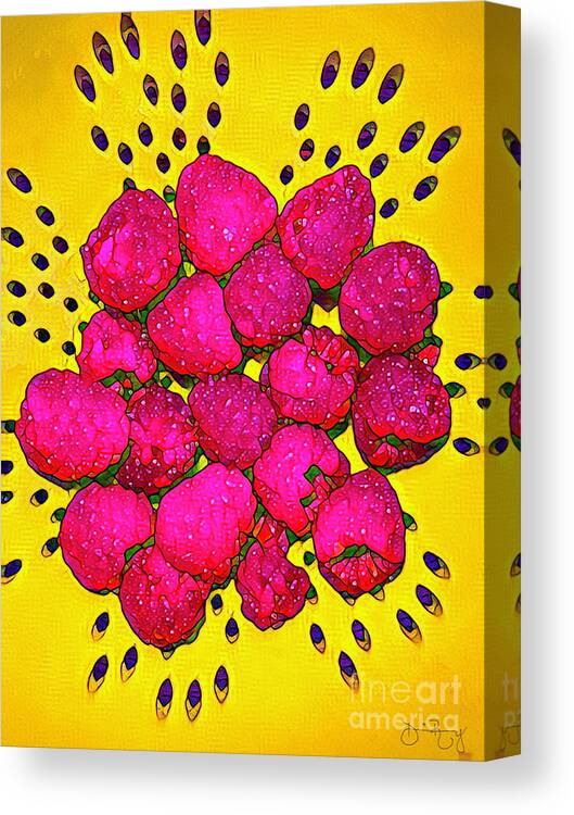 Retro Canvas Print featuring the digital art Pop by Denise Railey