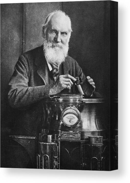Physicist Canvas Print featuring the photograph Portrait of Lord Kelvin at his compass by Photos.com