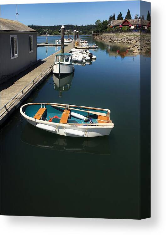 Boat Canvas Print featuring the photograph Poulsbo Dinghy by Jerry Abbott