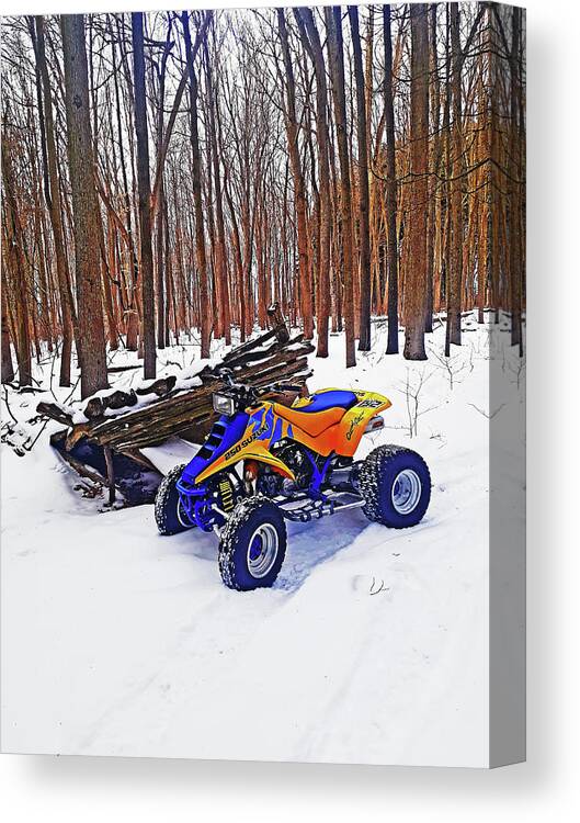 Suzuki Canvas Print featuring the photograph Quadracer by Debbie Oppermann