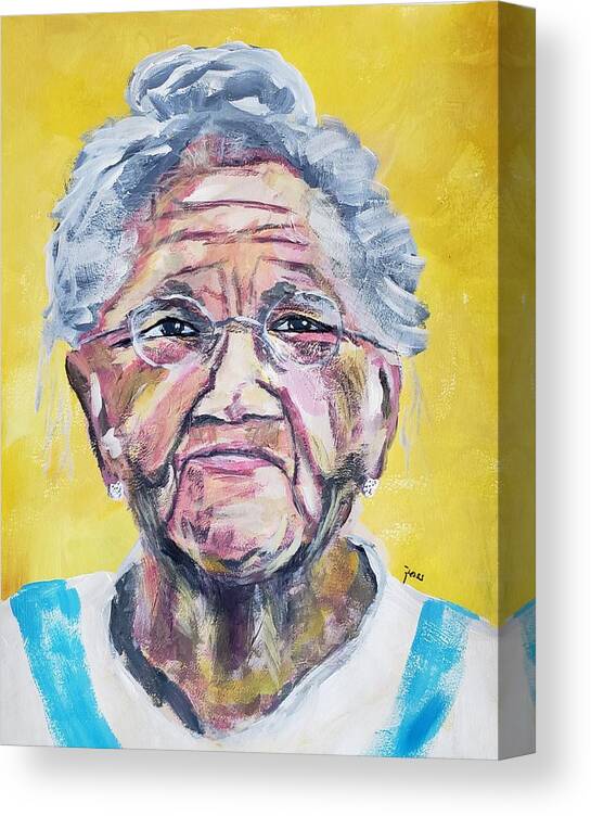 Grandmother Canvas Print featuring the painting Quintessential Grandmother by Mark Ross