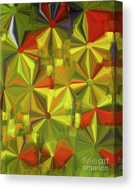 A-fine-art Canvas Print featuring the mixed media Razzle Dazzle Flowers 2 by Catalina Walker