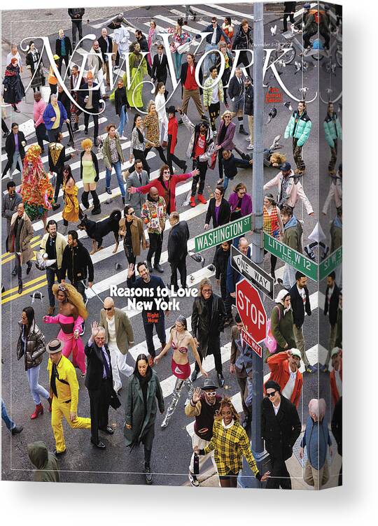  Canvas Print featuring the digital art Reasons To Love New York 2022 by Pelle Cass