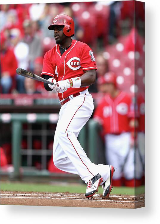 Great American Ball Park Canvas Print featuring the photograph Red Phillips by Andy Lyons