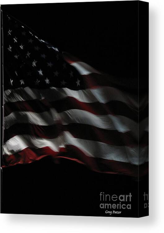 Patzer Canvas Print featuring the photograph Red White Blue by Greg Patzer