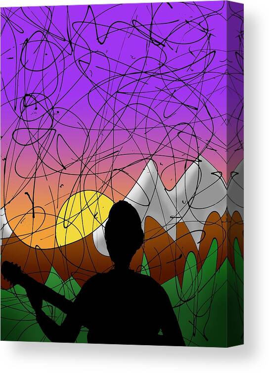  Canvas Print featuring the digital art Rocky Mountain High by Ismael Cavazos