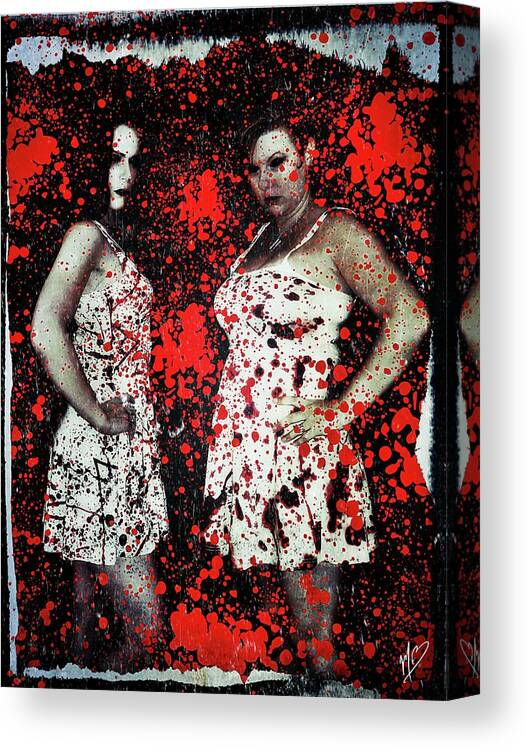 Horror Canvas Print featuring the digital art Ryli and Corinne 2 by Mark Baranowski