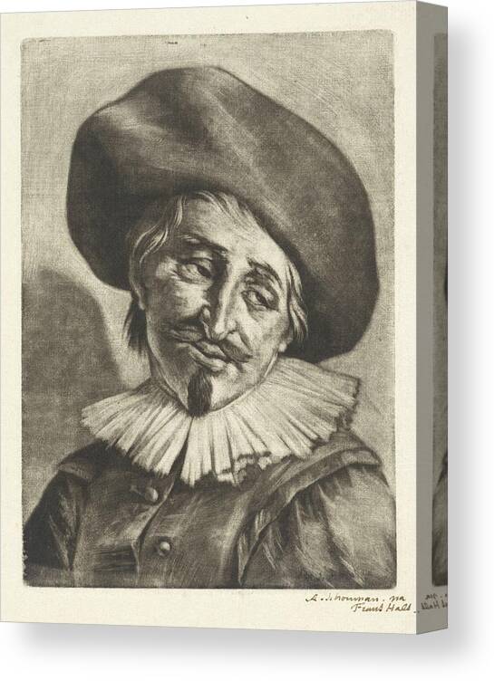 Vintage Canvas Print featuring the painting Sad man, Aert Schouman, after Frans Hals, 1720 by MotionAge Designs