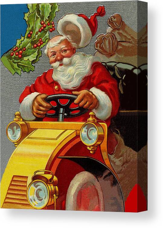 Santa Canvas Print featuring the digital art Santa Ride by Long Shot