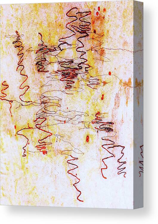 Tree Bark Canvas Print featuring the photograph Scribbly Gum Tree Bark 3 by Lexa Harpell