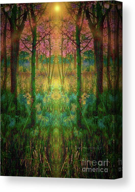 Garden Canvas Print featuring the digital art Secret Garden by Mimulux Patricia No