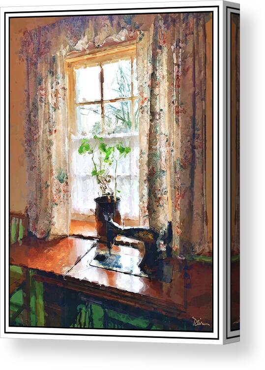 Ireland Canvas Print featuring the photograph Sewing By The Window by Peggy Dietz