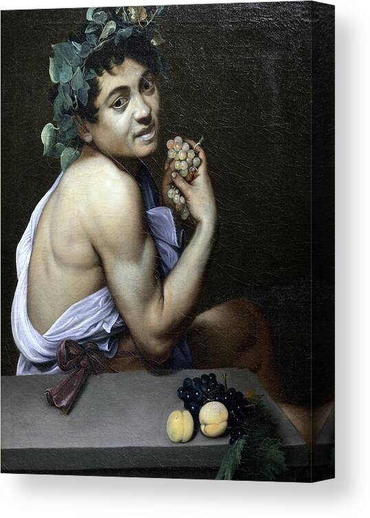 Sick Canvas Print featuring the painting Sick Young Bacchus by Michelangelo Merisi da Caravaggio
