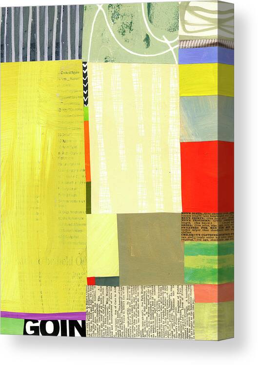 Abstract Art Canvas Print featuring the painting Slow Leak #4 by Jane Davies