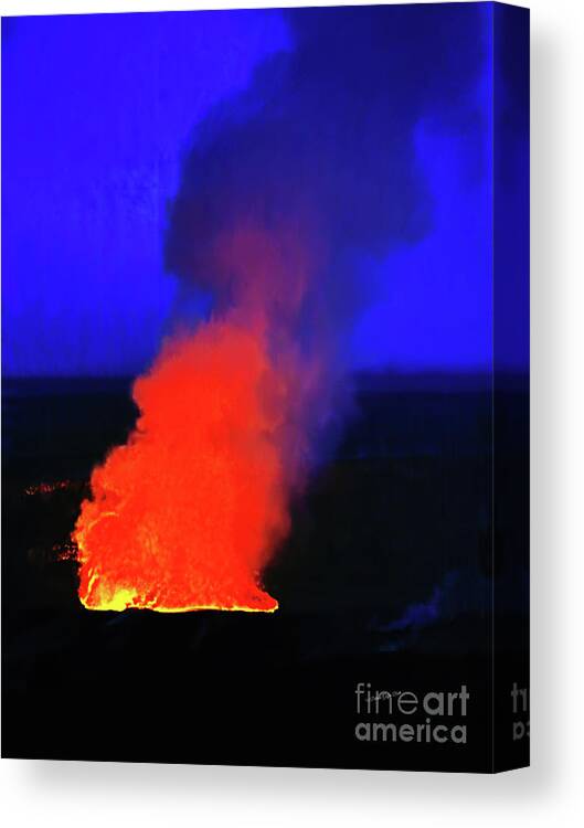 Fine Art Photography Canvas Print featuring the photograph Smouldering Kilauea by Patricia Griffin Brett