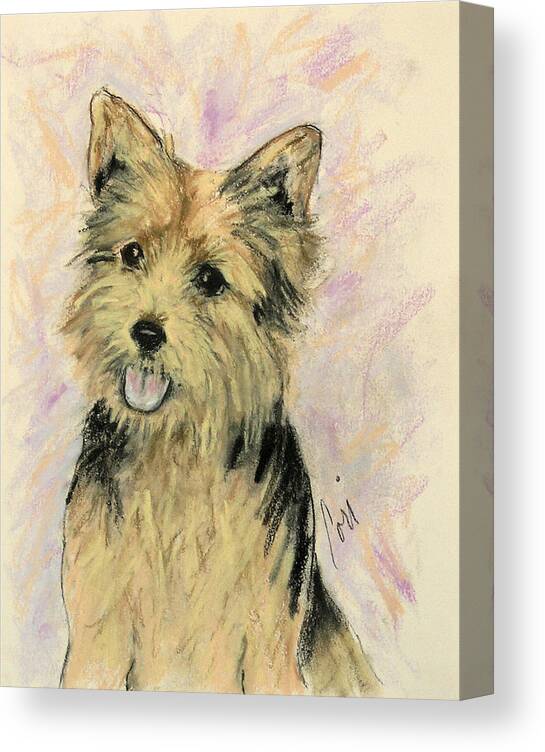 Dog Canvas Print featuring the drawing Soulmate by Cori Solomon