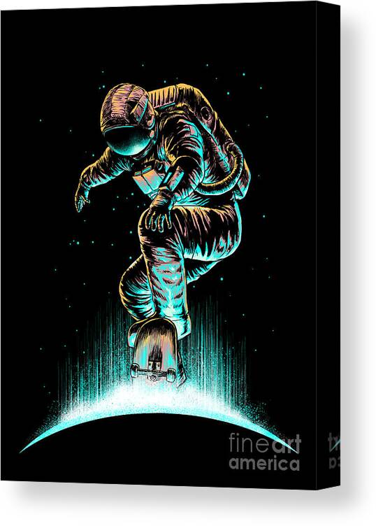 Space Grind Canvas Print featuring the digital art Space Grind by Digital Carbine