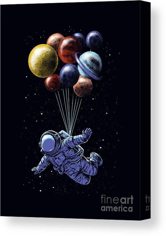Astronaut Canvas Print featuring the digital art Space Travel by Digital Carbine