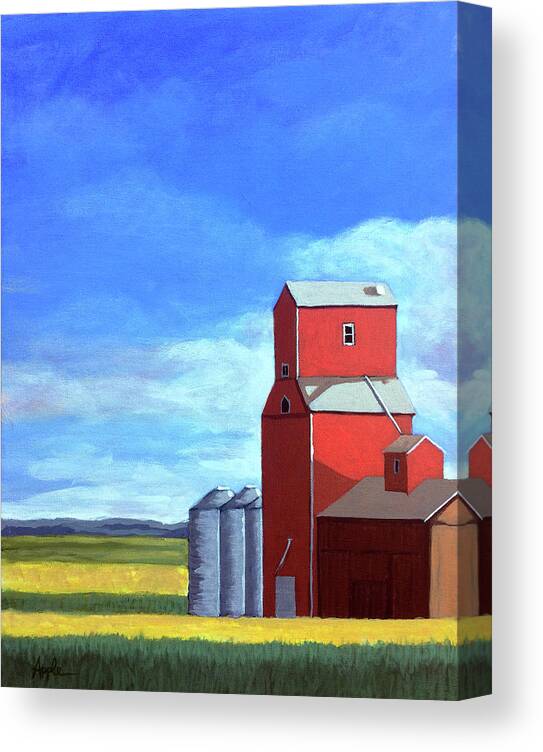 Barn Canvas Print featuring the painting Standing Tall by Linda Apple