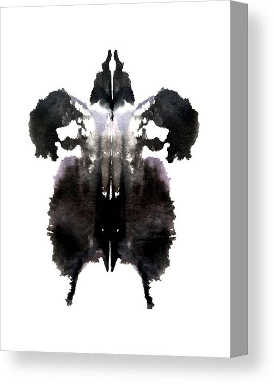 Black Canvas Print featuring the painting Sumo Kumo by Stephenie Zagorski