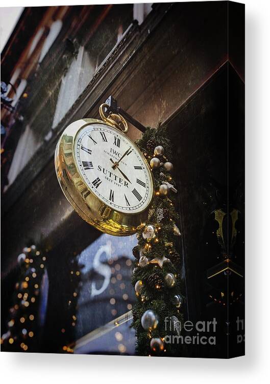 Time Canvas Print featuring the photograph Swiss Time by Claudia Zahnd-Prezioso