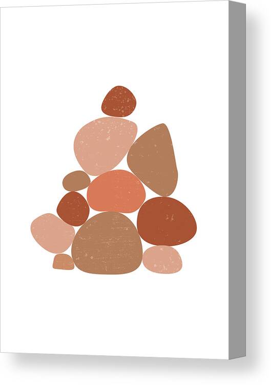 Terracotta Canvas Print featuring the mixed media Terracotta Abstract 19 - Modern, Contemporary Art - Abstract Organic Shapes - Brown, Burnt Orange by Studio Grafiikka