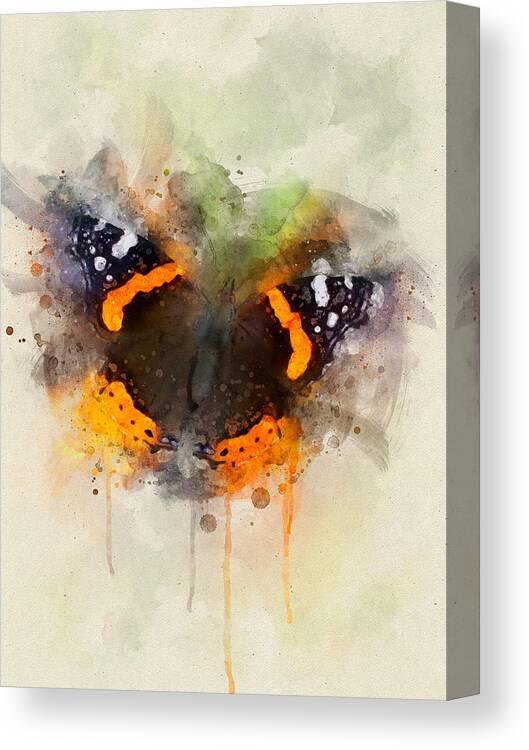 Butterfly Canvas Print featuring the digital art The Admiral by Geir Rosset
