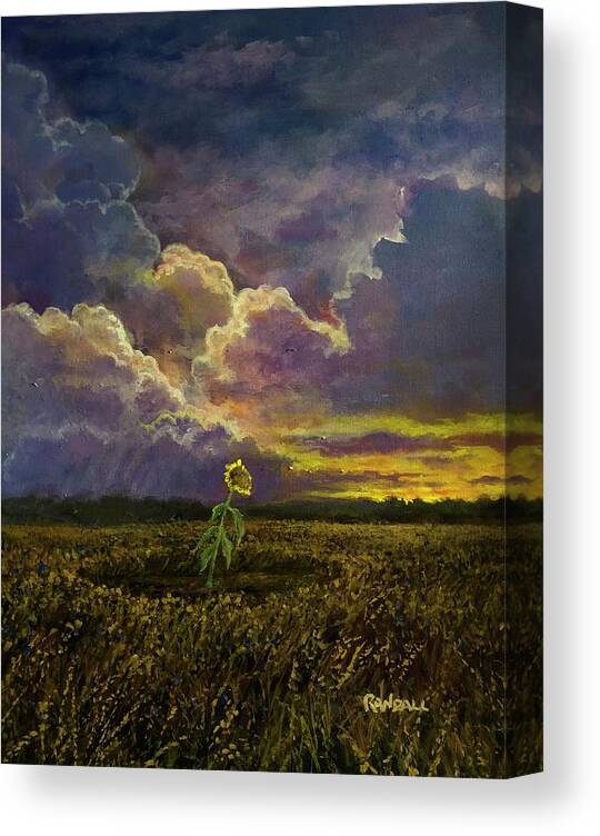 God Canvas Print featuring the painting The Clock Of God I by Rand Burns