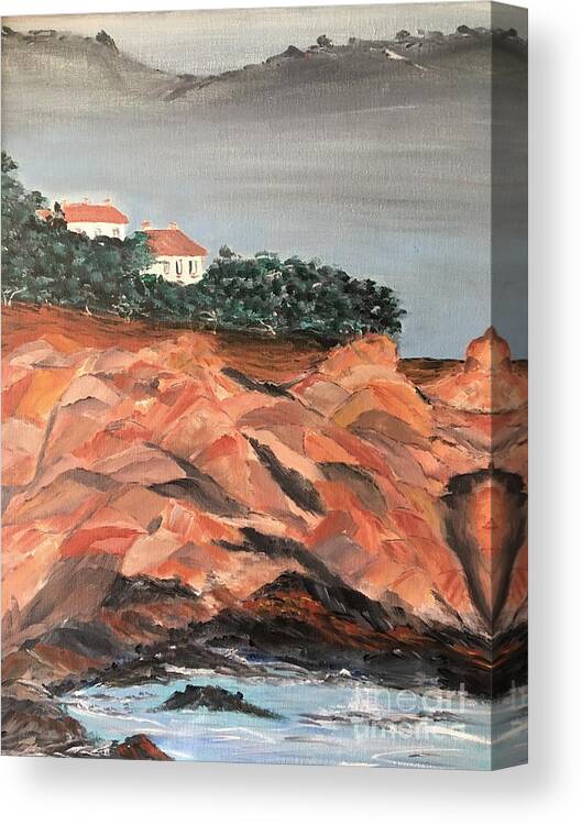 California Canvas Print featuring the painting The Cove by Debora Sanders