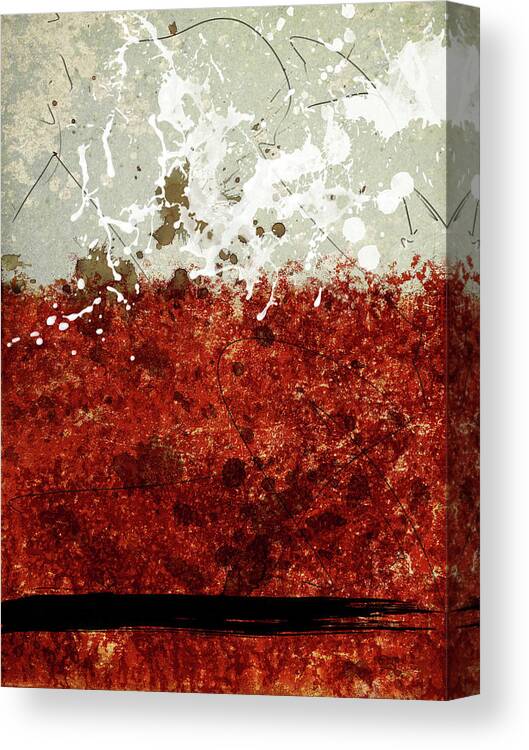 Abstract Canvas Print featuring the mixed media The Ferrous Fields by Shawn Conn