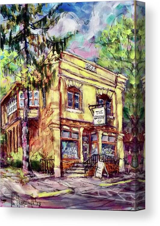 Painting Canvas Print featuring the painting The Gem Shop by Les Leffingwell