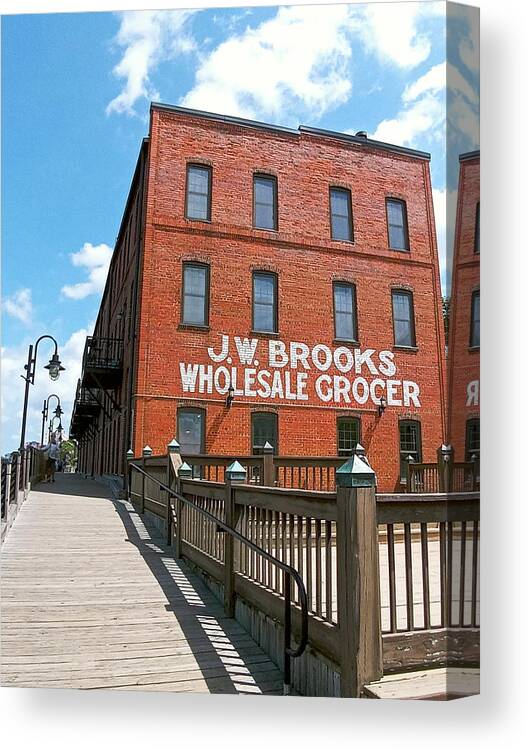 Building Canvas Print featuring the photograph The Grocer by Heather E Harman
