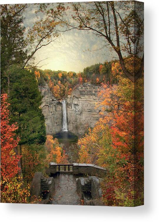 Nature Canvas Print featuring the photograph The Heart of Taughannock by Jessica Jenney