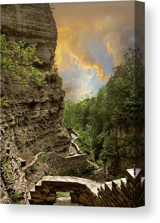 Nature Canvas Print featuring the photograph The Winding Trail by Jessica Jenney