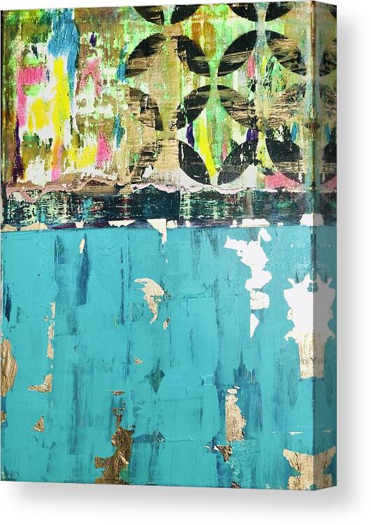 Abstract Canvas Print featuring the painting The Writing on the Wall by Jayime Jean