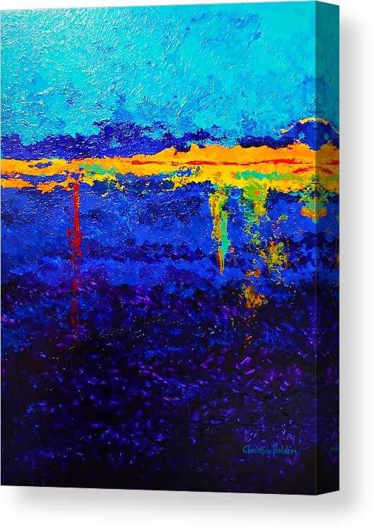 Abstract Canvas Print featuring the painting Thermocline by Christine Bolden